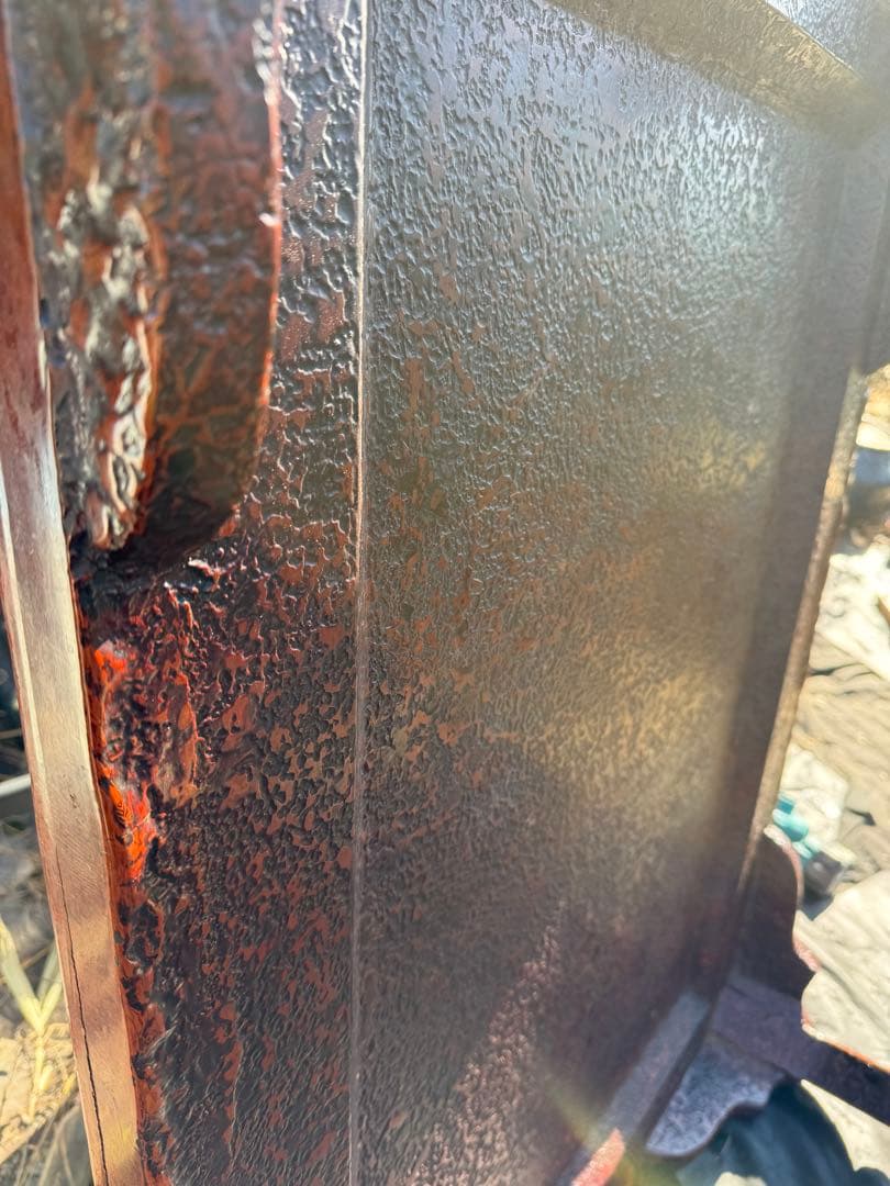 引渡限定！根来塗 座卓 古民具 民芸家具 和家具 朱漆 剥離美 天板クラック有