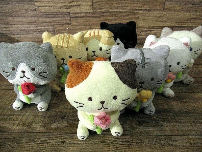 G② SN21 未使用 ふくふくにゃんこ フラワー おすわり マスコット 全8種