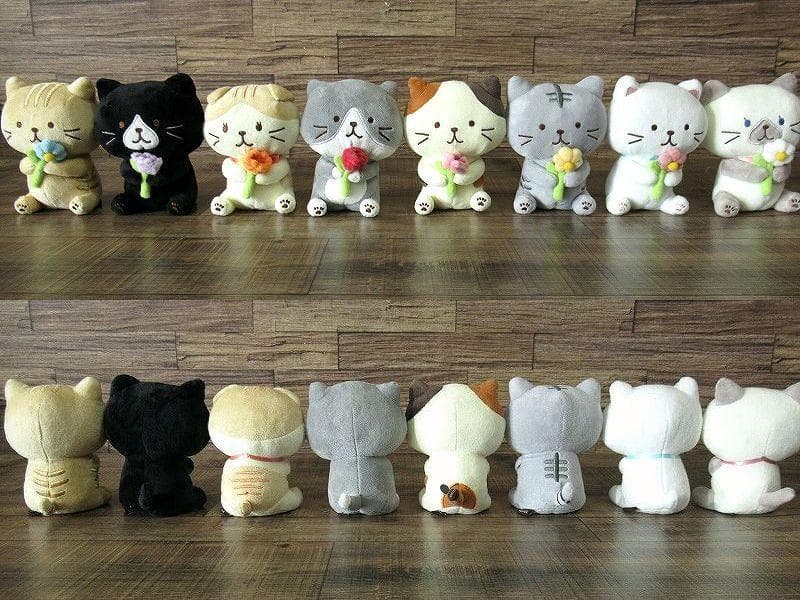 G② SN21 未使用 ふくふくにゃんこ フラワー おすわり マスコット 全8種