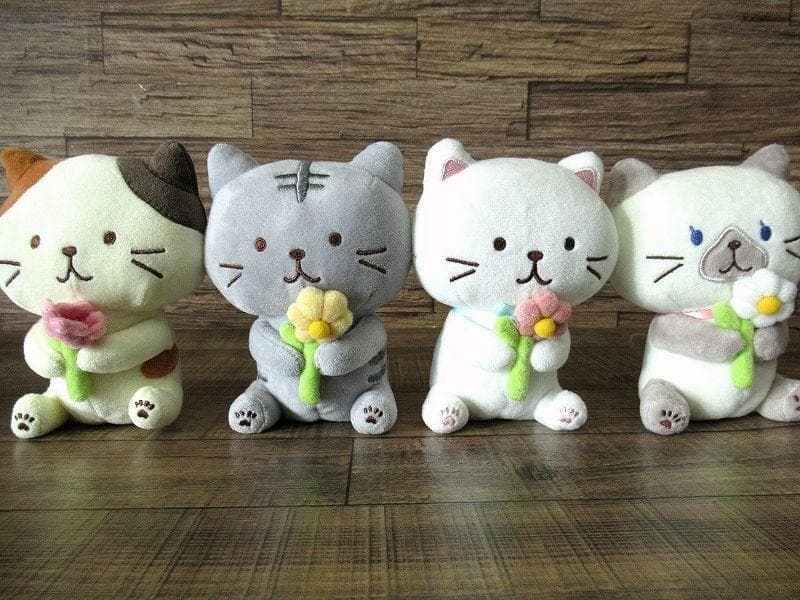 G② SN21 未使用 ふくふくにゃんこ フラワー おすわり マスコット 全8種
