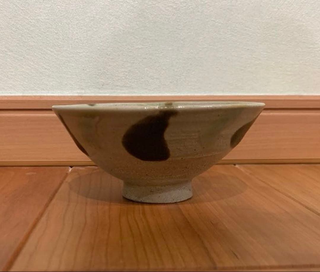 益子焼　濱田窯　鐵釉　三彩手茶碗　飯碗　1 客