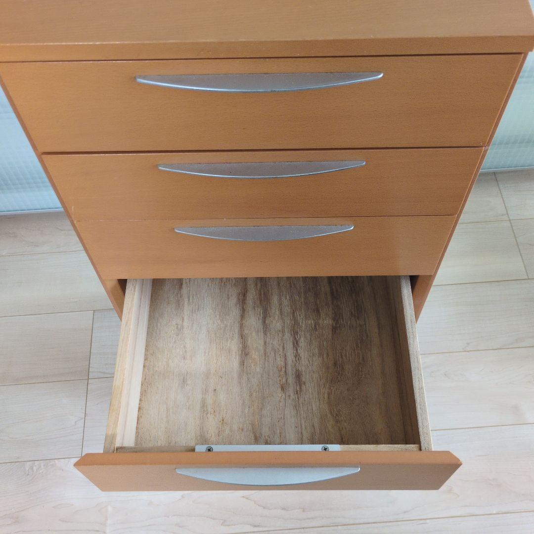 アスティ　木製チェスト 小 6段棚 収納 引き出し 茶色 タンス