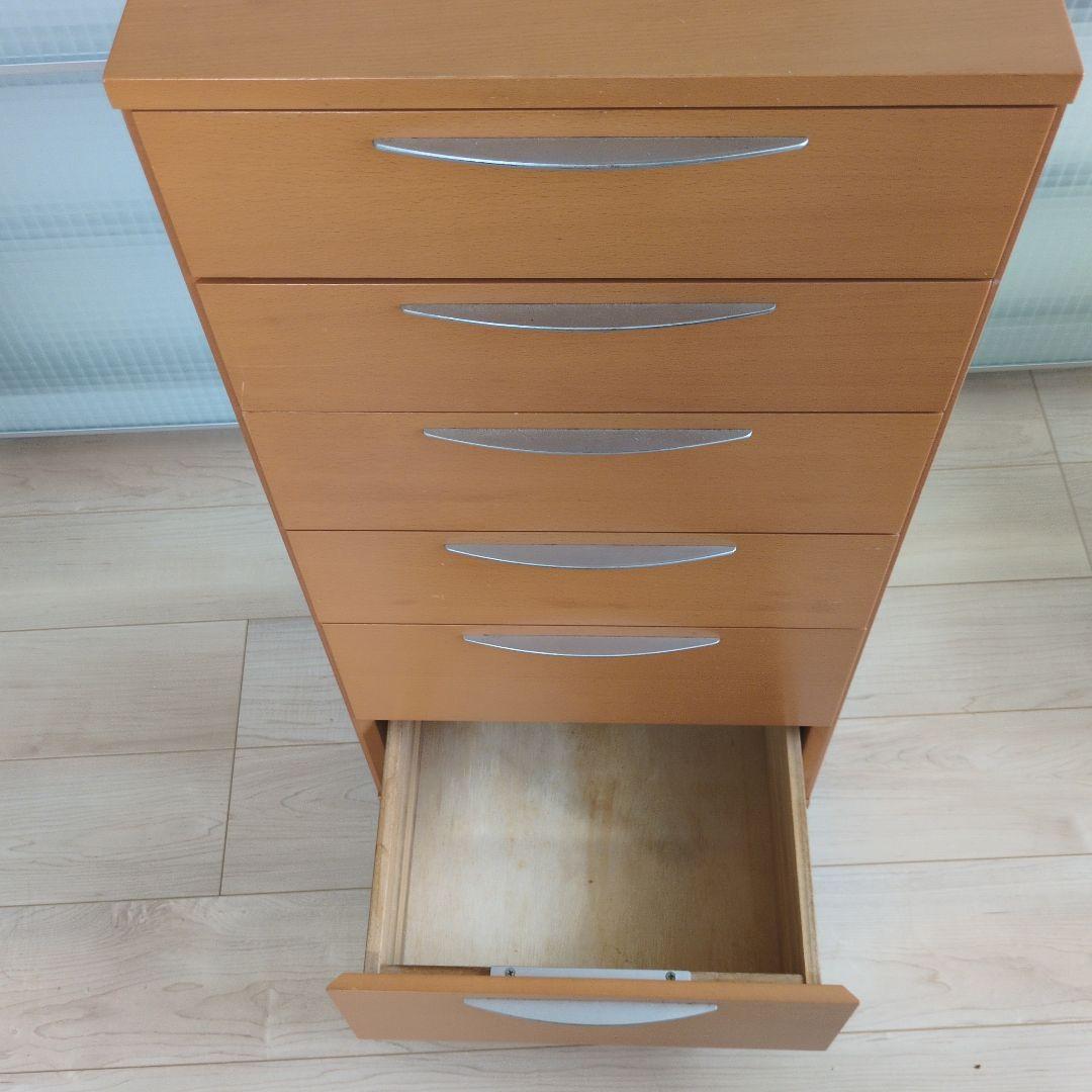 アスティ　木製チェスト 小 6段棚 収納 引き出し 茶色 タンス