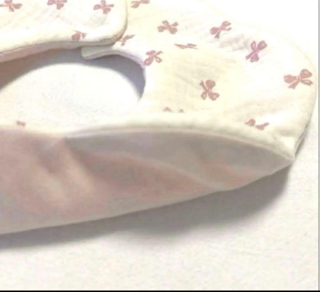 128 ハンドメイドスタイ　お試し価格　リボン　ベビースタイ