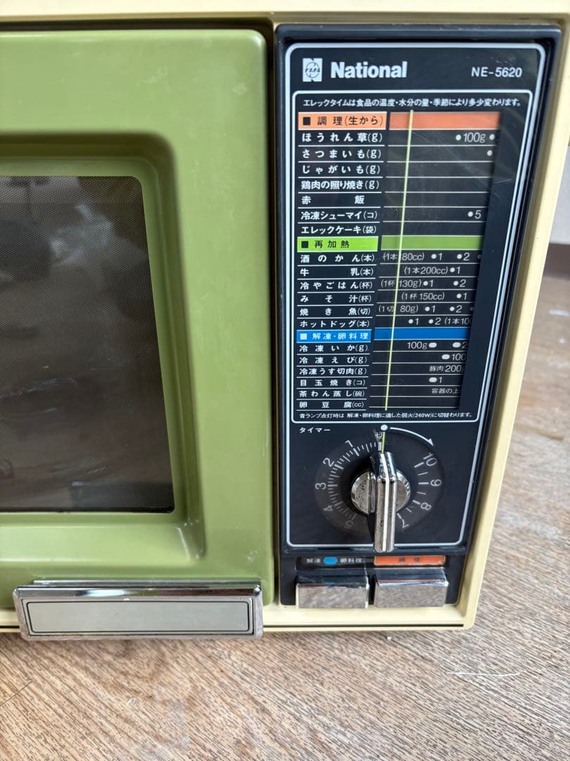 製造約50年前の昭和レトロ　National NE-5620 電子レンジ