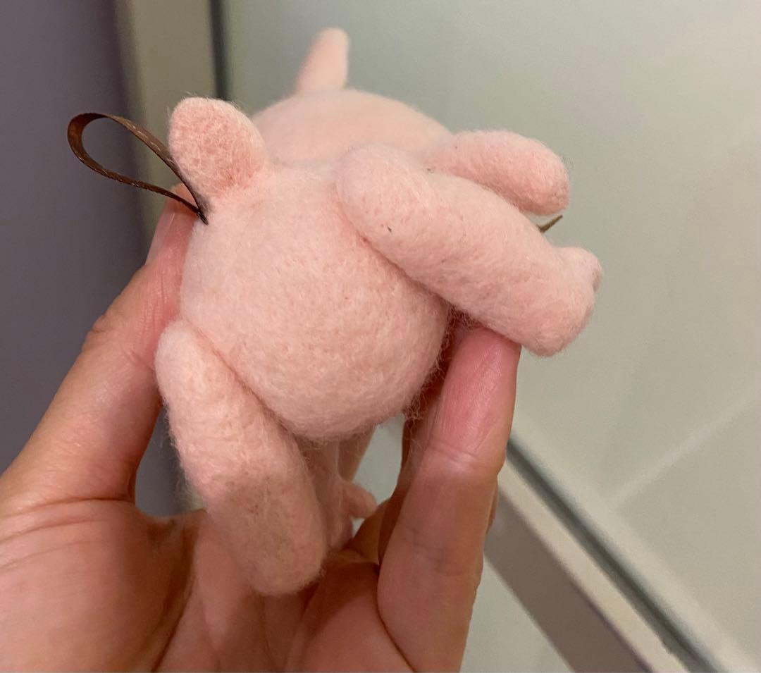 おしゃれうさちゃん　羊毛フェルト