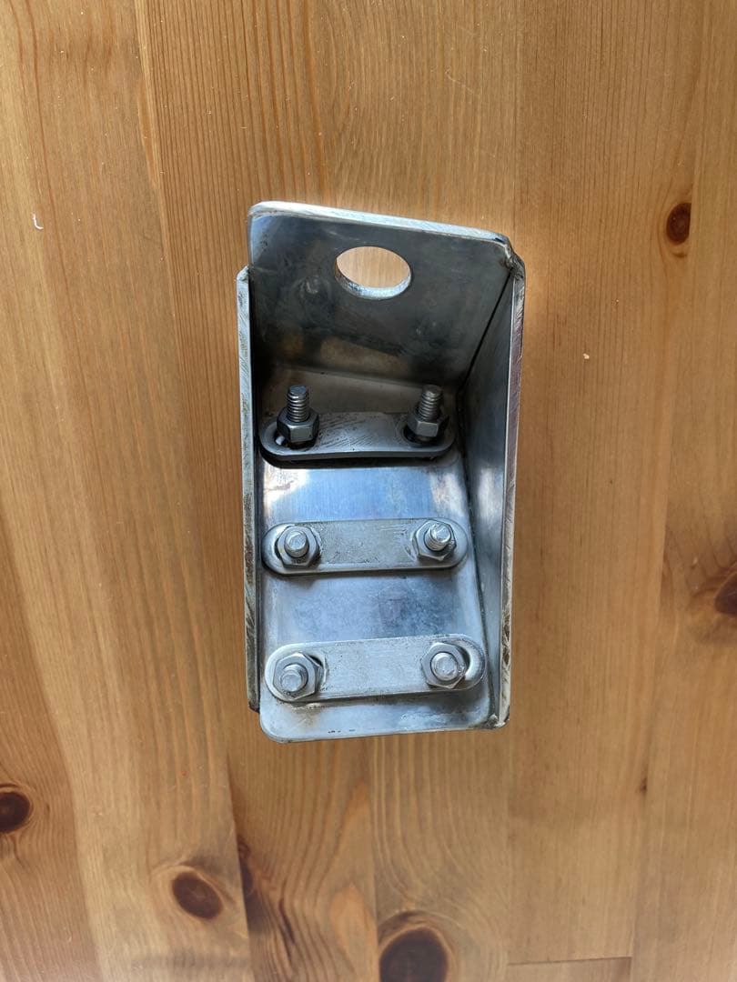 CB無線用アンテナ基台　ステンレス3ミリ　ぶれ止め付き