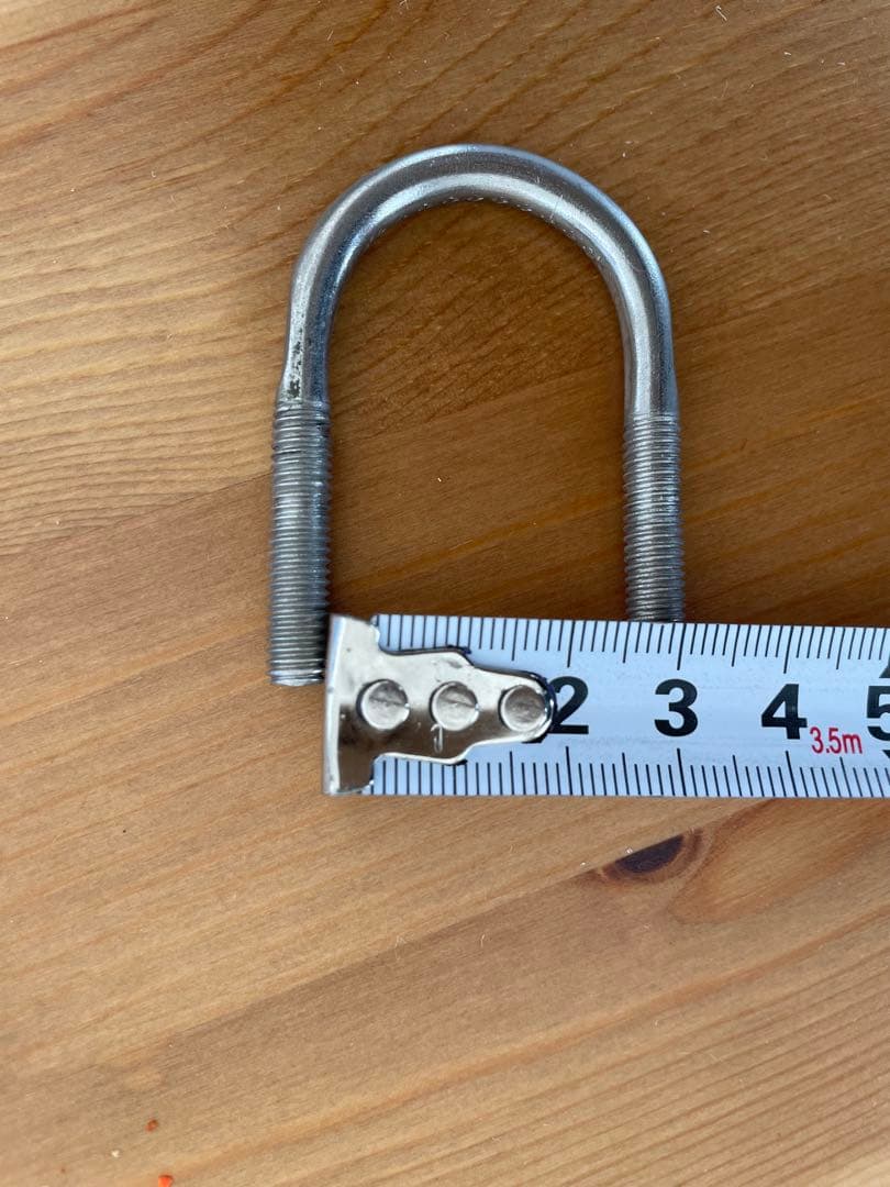 CB無線用アンテナ基台　ステンレス3ミリ　ぶれ止め付き