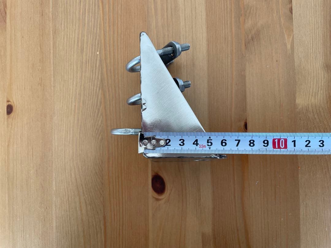 CB無線用アンテナ基台　ステンレス3ミリ　ぶれ止め付き