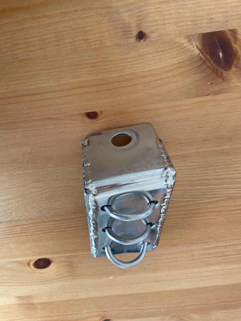 CB無線用アンテナ基台　ステンレス3ミリ　ぶれ止め付き