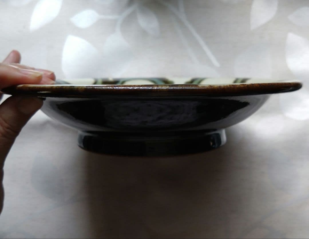 最終お値下げ　未使用　山城窯　山城尚子　7寸　ゴーヤ柄　やちむん　皿　鉢