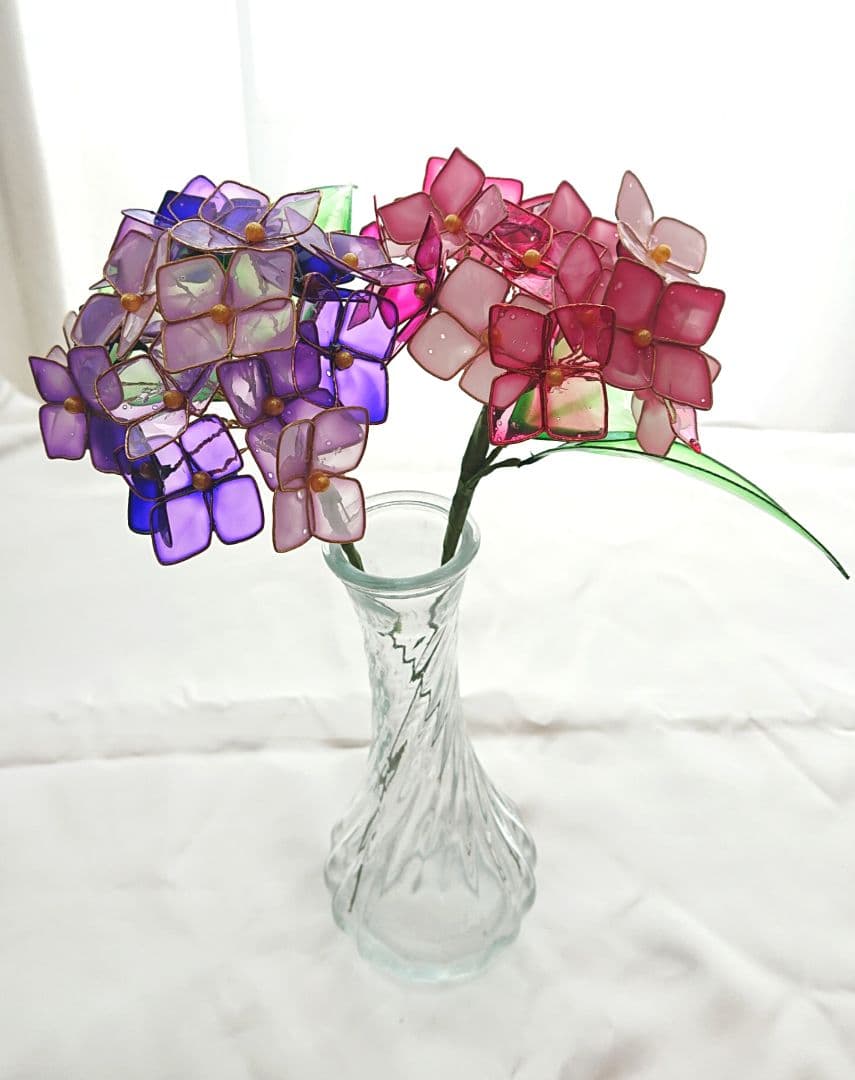 紫陽花 ４本セット アメリカンフラワー インテリアフラワー ハンドメイド