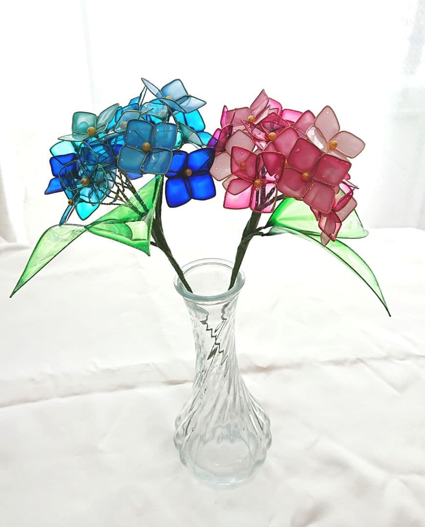 紫陽花 ４本セット アメリカンフラワー インテリアフラワー ハンドメイド