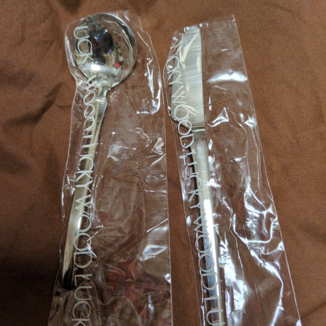 LUCKY WOODラッキーウッド　スプーン&ナイフ　カトラリーセット　計14点