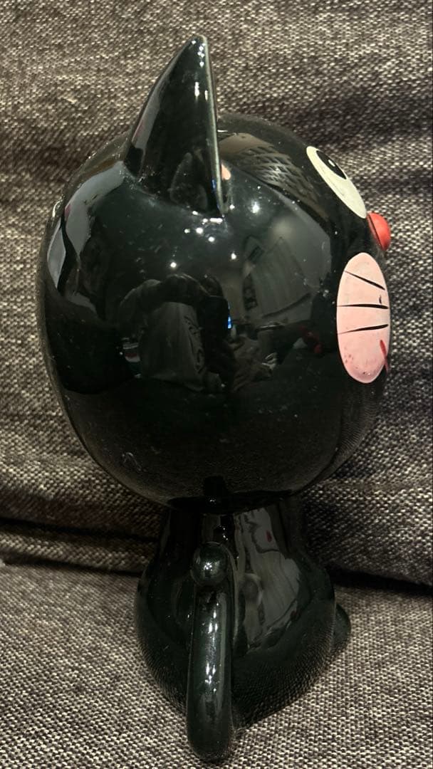希少♡内藤ルネ　黒猫　陶器　大きい貯金箱　年代　物　ヴィンテージ
