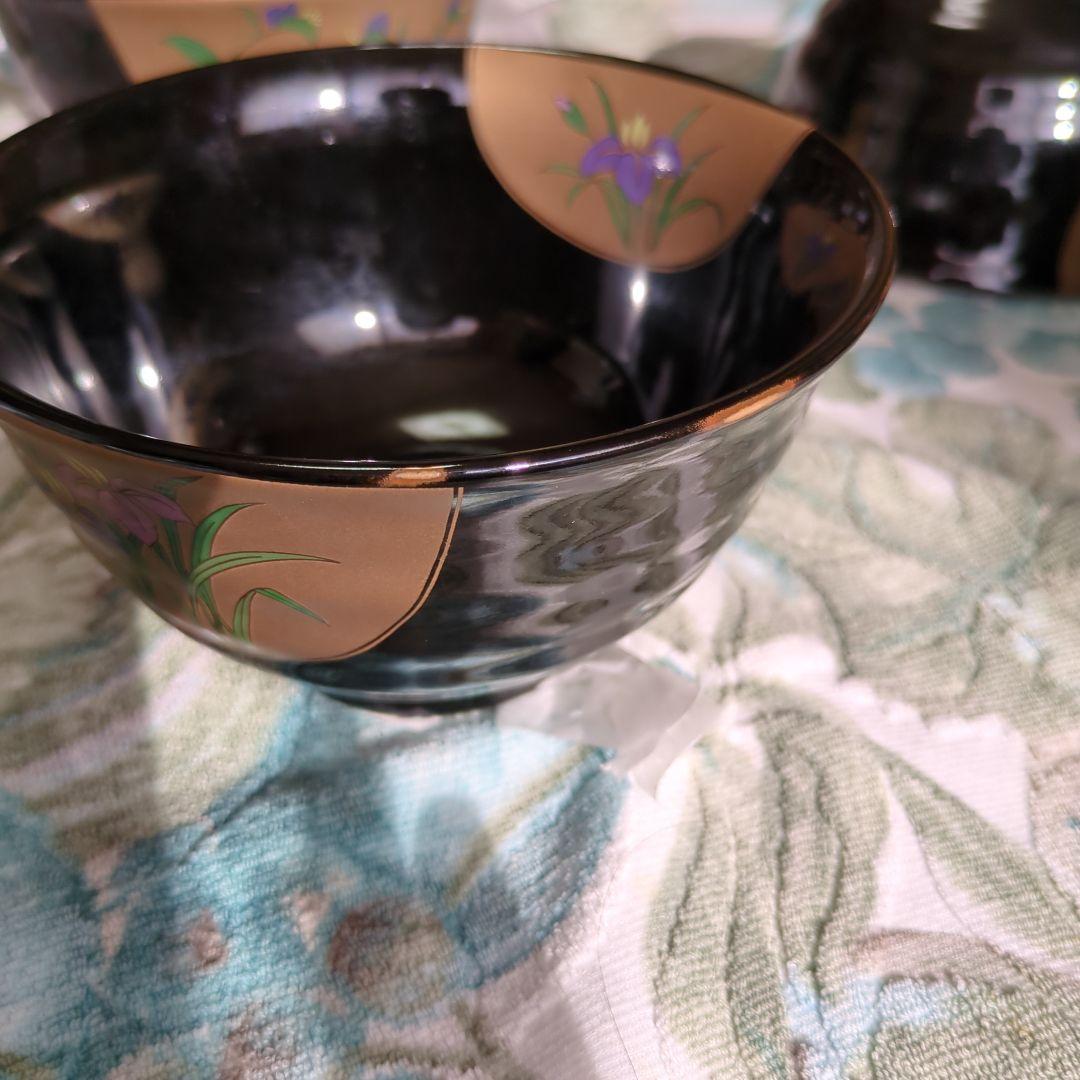 有田、焼汁椀 多用丼揃い天目金彩5客セット 多用丼揃い天目金彩5客セット