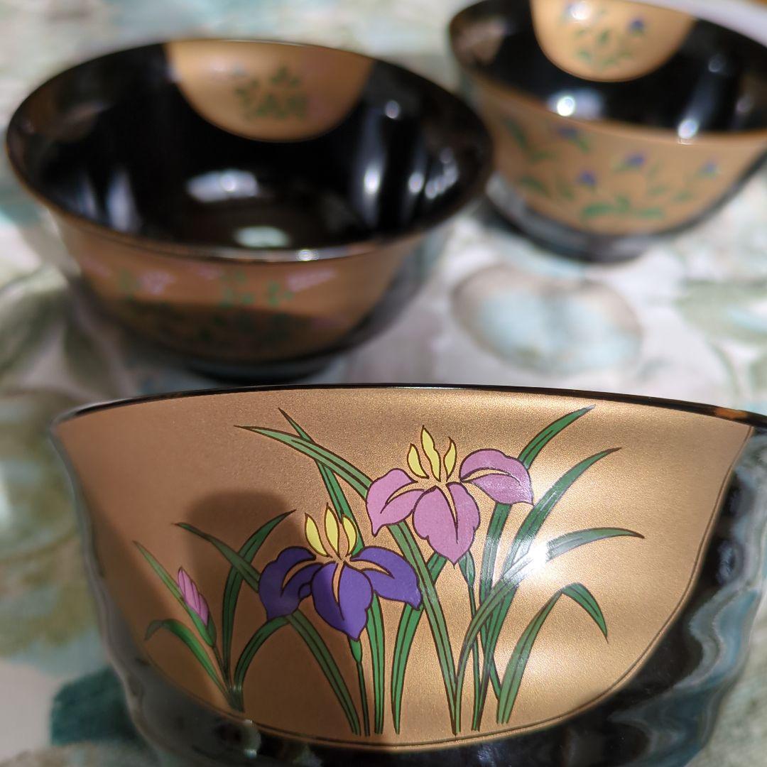 有田、焼汁椀 多用丼揃い天目金彩5客セット 多用丼揃い天目金彩5客セット