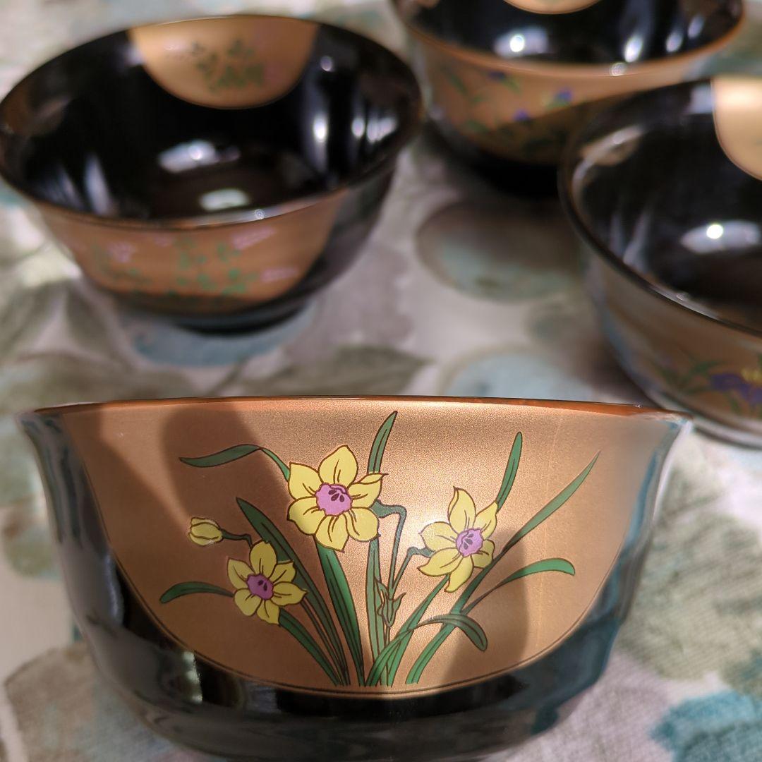 有田、焼汁椀 多用丼揃い天目金彩5客セット 多用丼揃い天目金彩5客セット