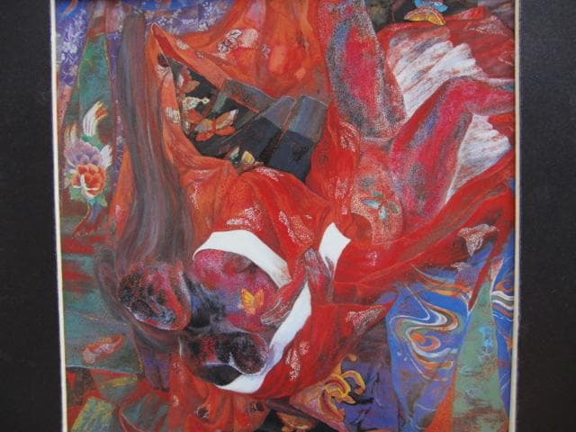 世戸瑛子、【自己曼陀羅～牡丹之図】、希少な画集画、新品高級額 額装付