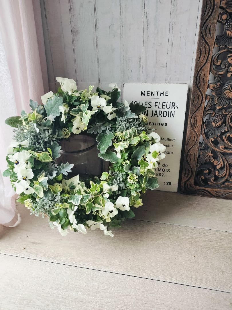 No.362 　【お値下げ】　リース　寄せ植え　花