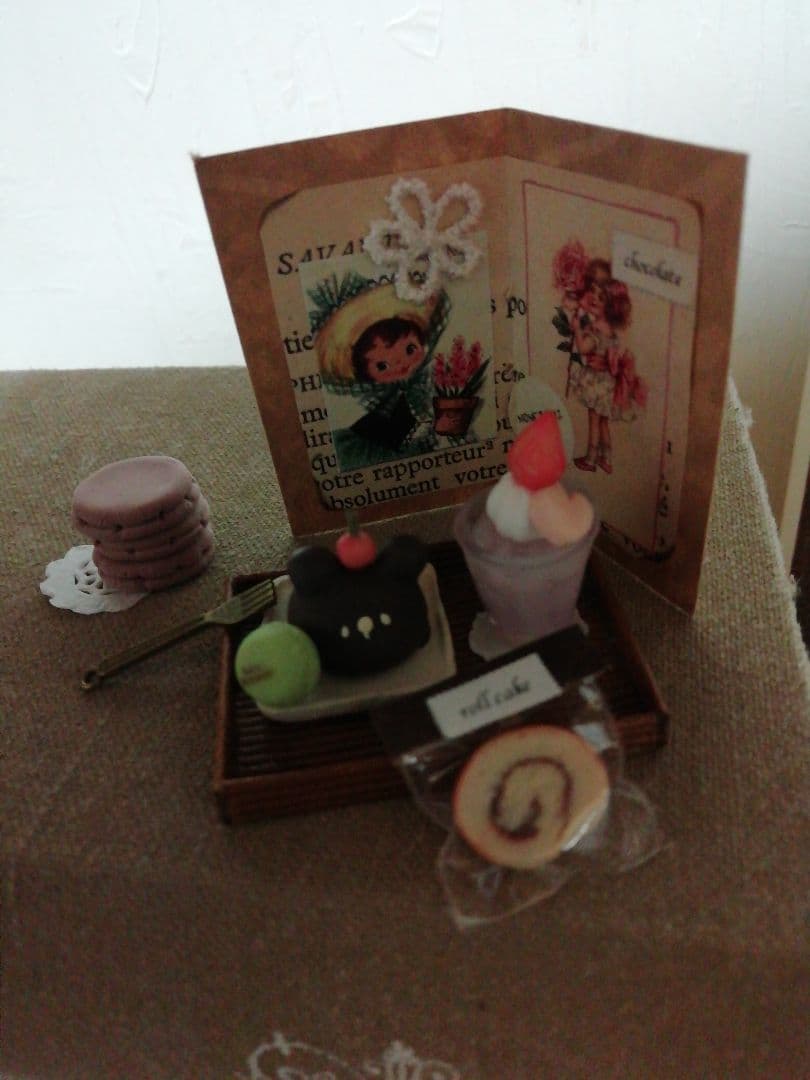 ♡ミニチュア☆クマチョコパンケーキプレート②♡リーメント