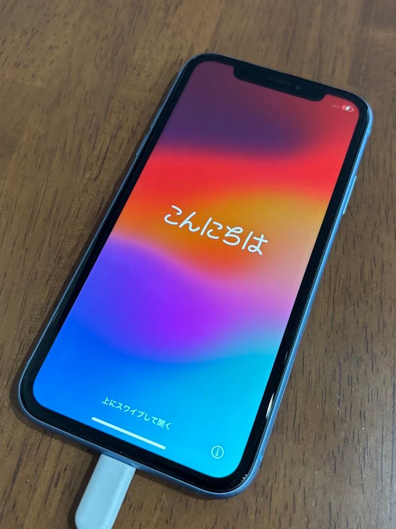 【美品】Apple／iPhoneXR／64GB／ブルー／SIMロックあり