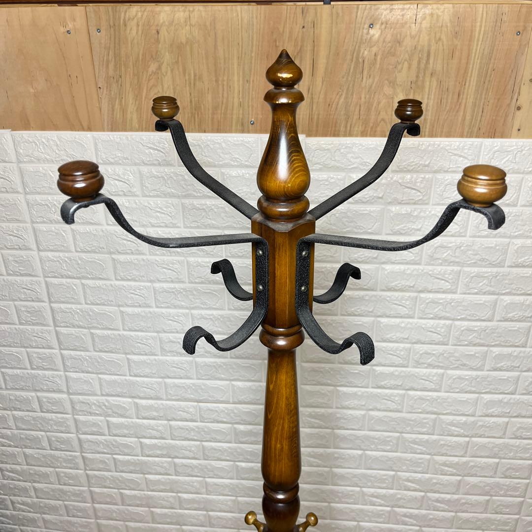 カリモク 木製 ハンガーラック 四分割 レトロ ヴィンテージ 家具