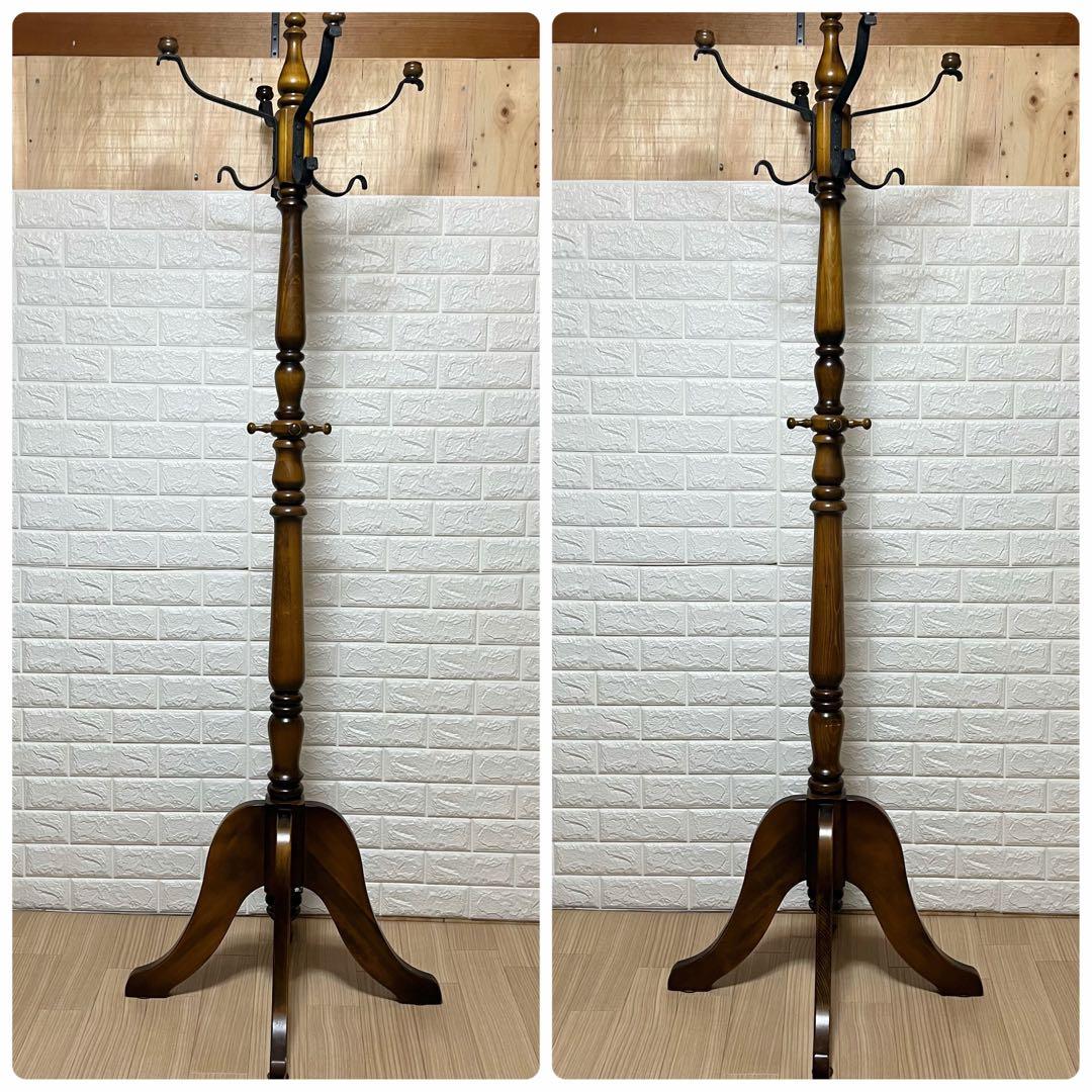 カリモク 木製 ハンガーラック 四分割 レトロ ヴィンテージ 家具