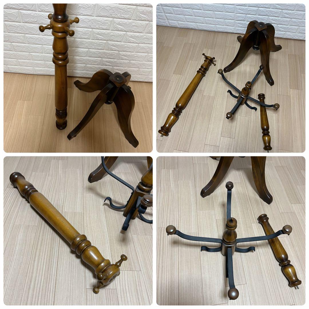カリモク 木製 ハンガーラック 四分割 レトロ ヴィンテージ 家具