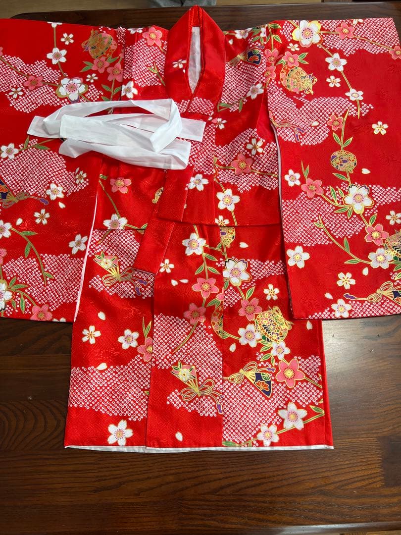七五三　女の子　3歳セット　赤×白