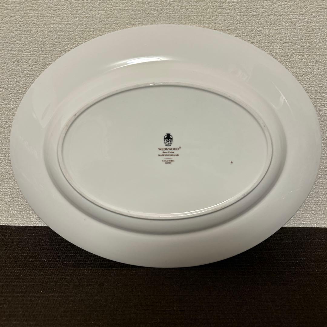 ウェッジウッド　コロンビア　ブルー&ゴールド　オーバルプレート　ディナープレート