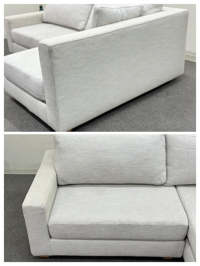 HUKLA/フクラ■REGATO　コーナーソファ　2人掛け　カウチ　ライトグレー