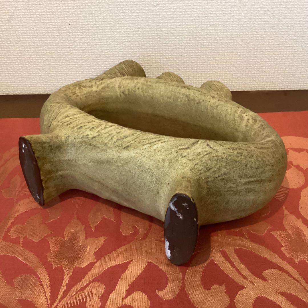 草月流 変形花器 三つ首 フラワーベース 生花 ヴィンテージ