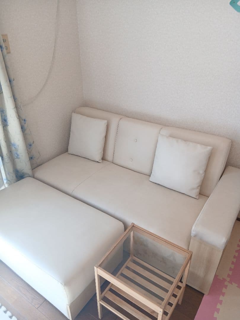 「関東エリアの方に向け」ホワイト合成皮革ソファ