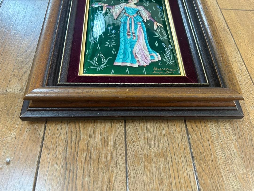 Chantal de Burguet エナメル画 女性像 アンティーク 絵画