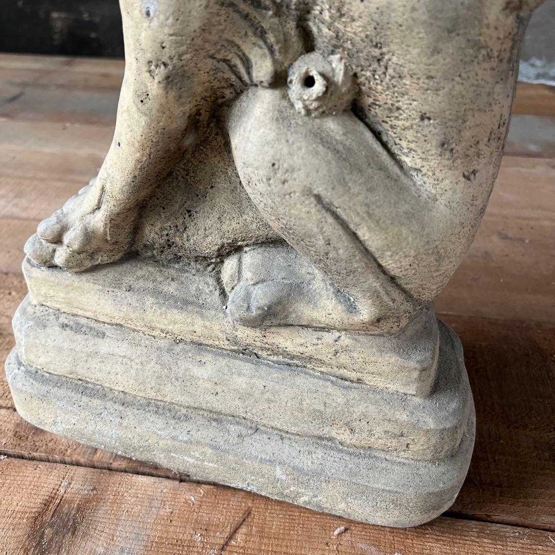 実家整理　古い獅子の像　中国？