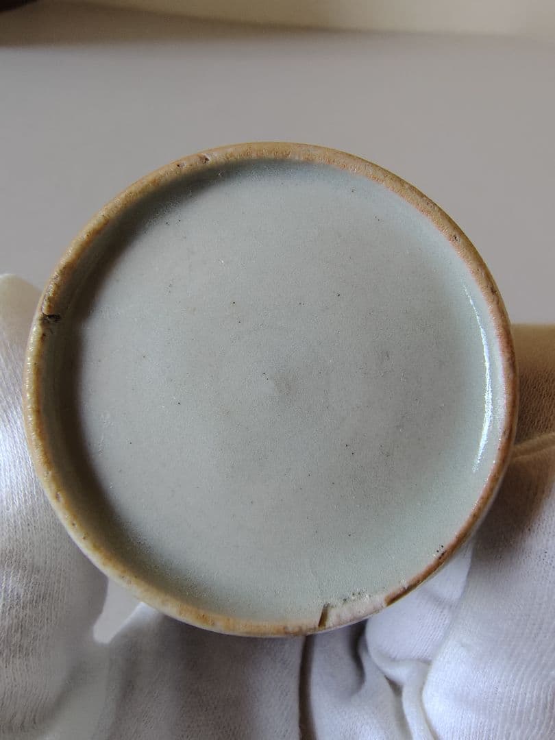 江戸中期 蕎麦猪口 染付 伊万里 古伊万里 アザミ 蝶 小型そば猪口