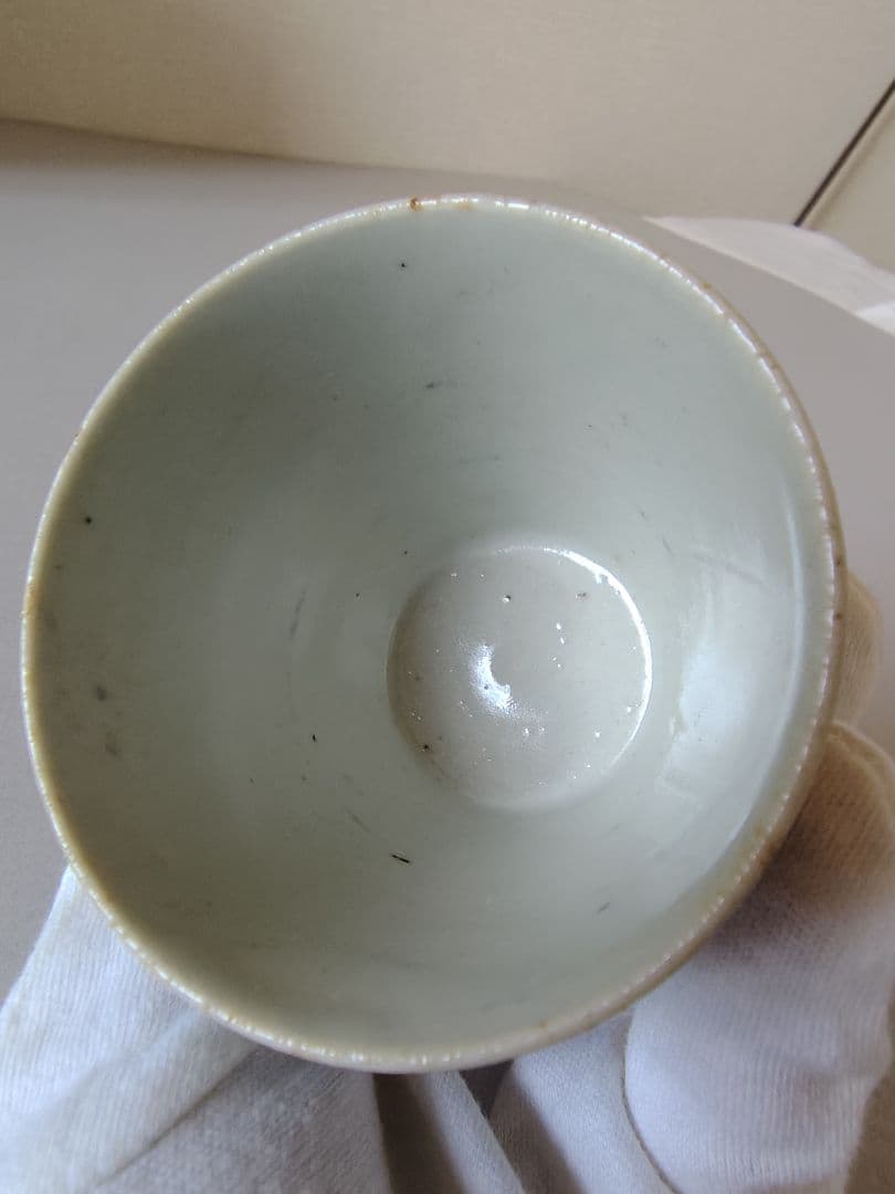 江戸中期 蕎麦猪口 染付 伊万里 古伊万里 アザミ 蝶 小型そば猪口