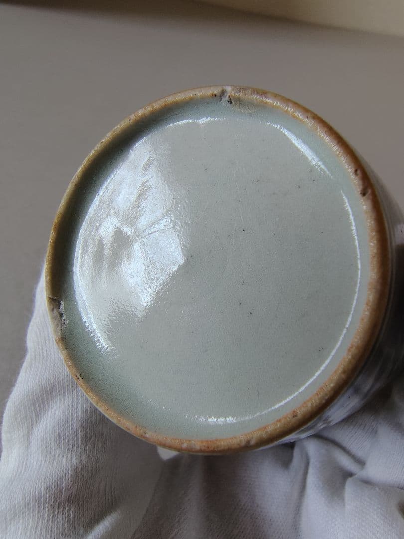 江戸中期 蕎麦猪口 染付 伊万里 古伊万里 アザミ 蝶 小型そば猪口