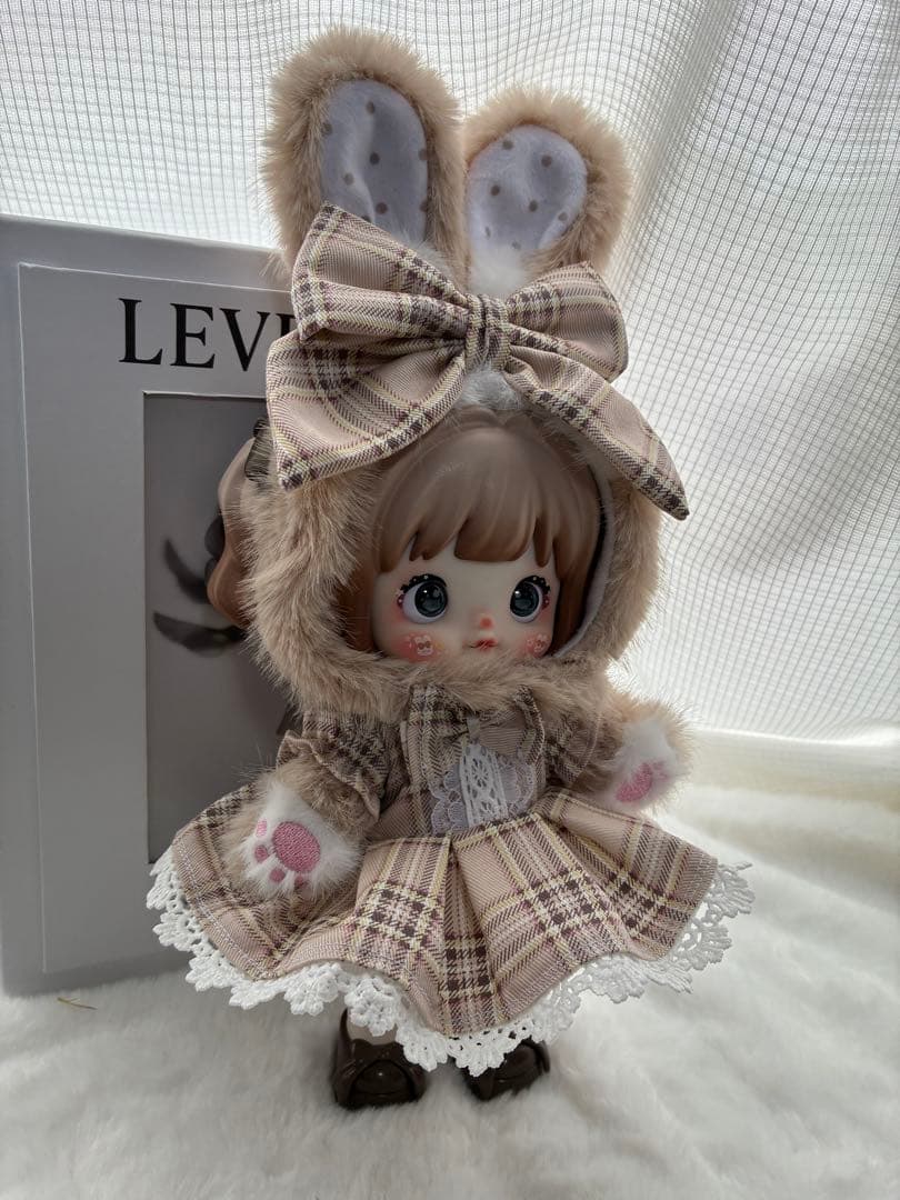 イチゴソルビン様購入予約　nommi森の国シリーズ　チェックリボン着せ替え服