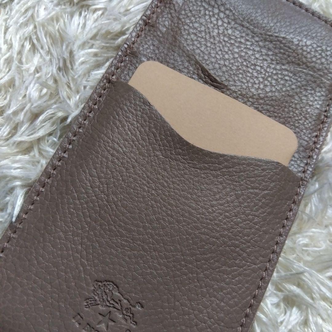 イルビゾンテ 財布　コンパクト財布　カードケース　グレージュ 　ケース