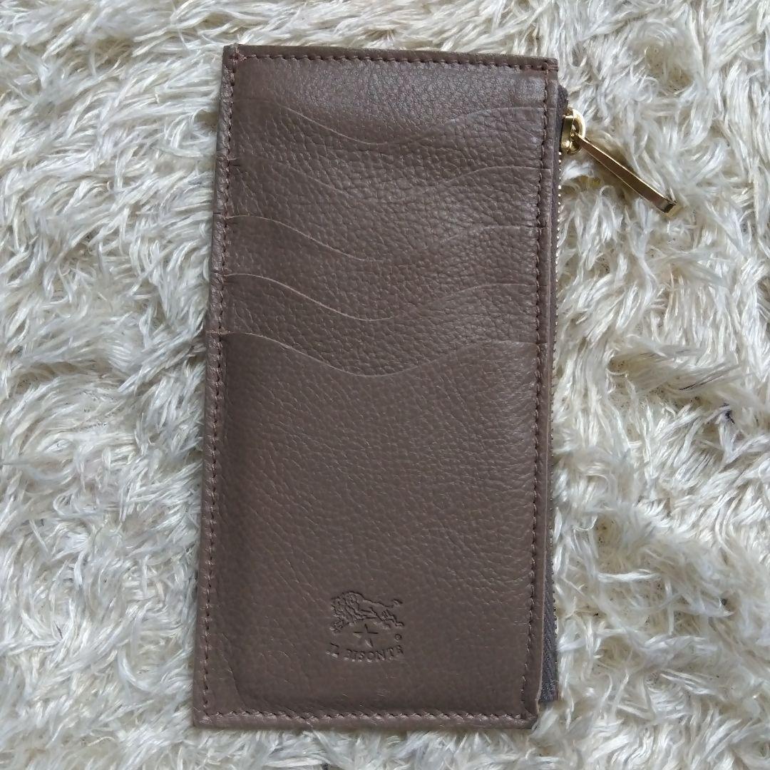 イルビゾンテ 財布　コンパクト財布　カードケース　グレージュ 　ケース