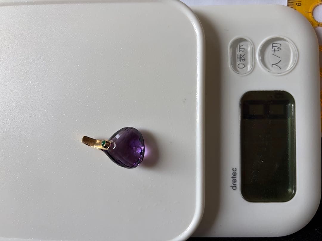 アメジストと14金のペンダントトップ