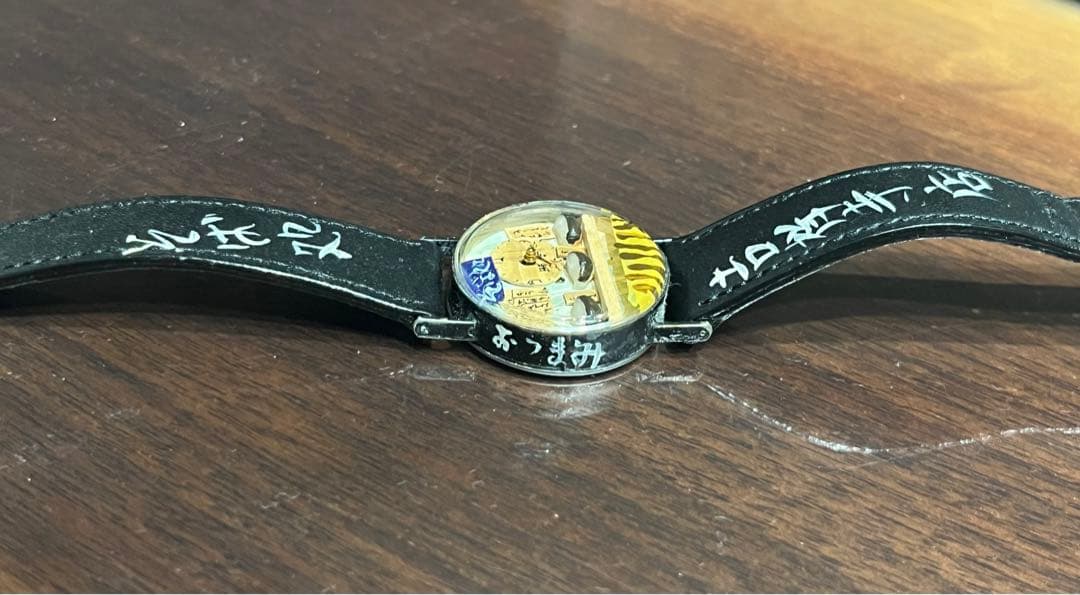 ハンドメイド 腕時計 そば屋デザイン 本革 作動品
