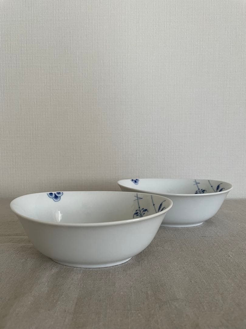 【新品】ロイヤルコペンハーゲン ブルーパルメッテ オーバルボウル ペア