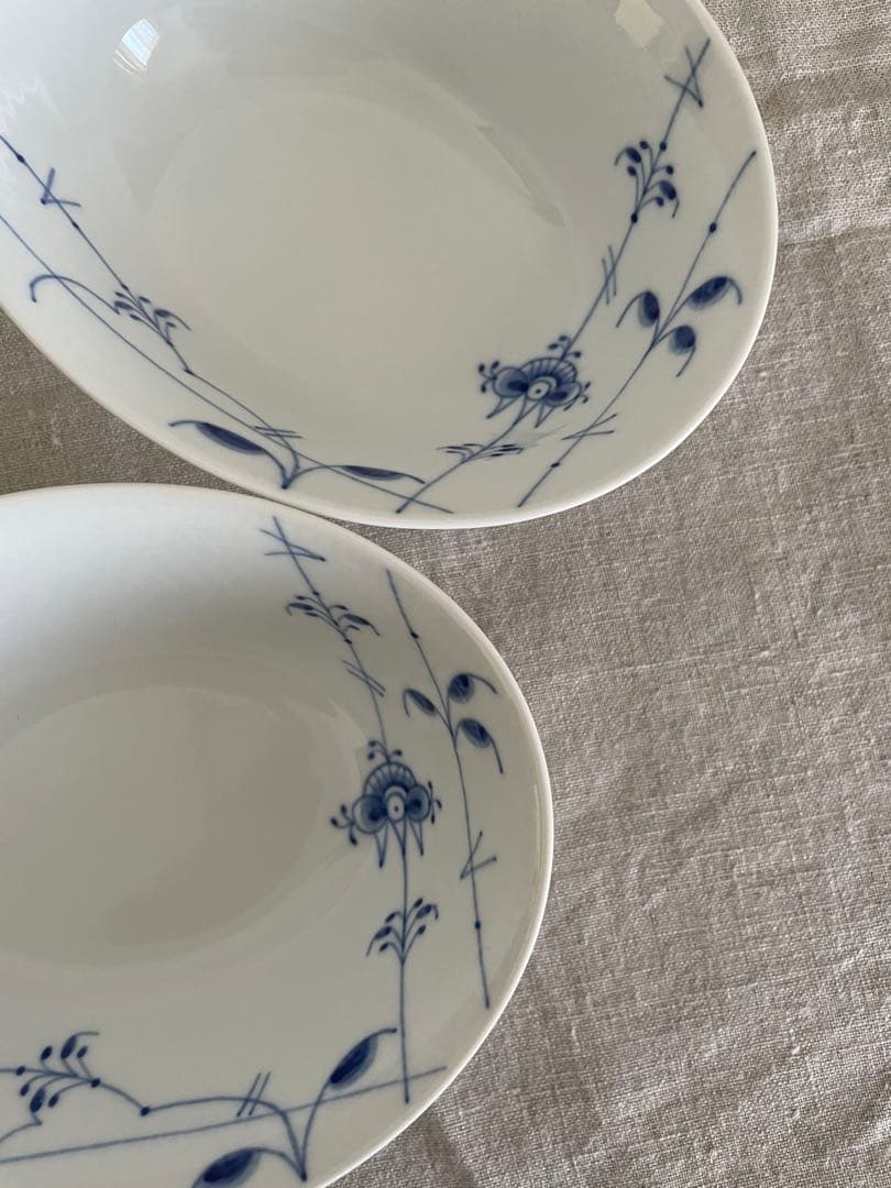 【新品】ロイヤルコペンハーゲン ブルーパルメッテ オーバルボウル ペア