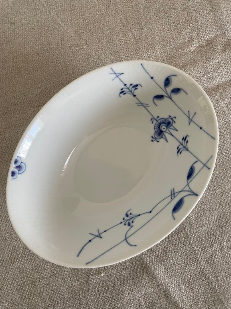 【新品】ロイヤルコペンハーゲン ブルーパルメッテ オーバルボウル ペア