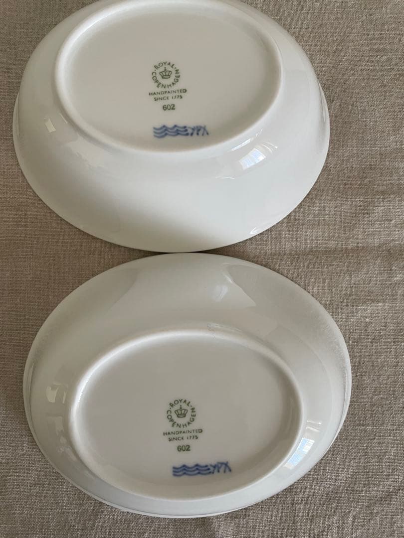 【新品】ロイヤルコペンハーゲン ブルーパルメッテ オーバルボウル ペア