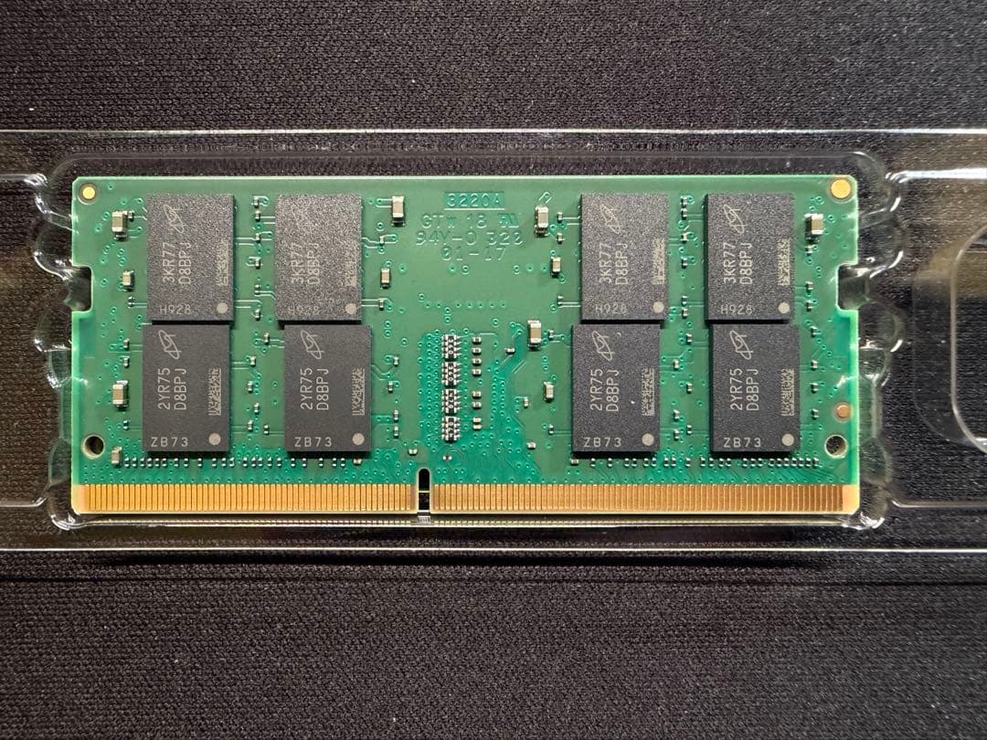 Crucial DDR4 16GB SODIMM メモリ 3200MHz