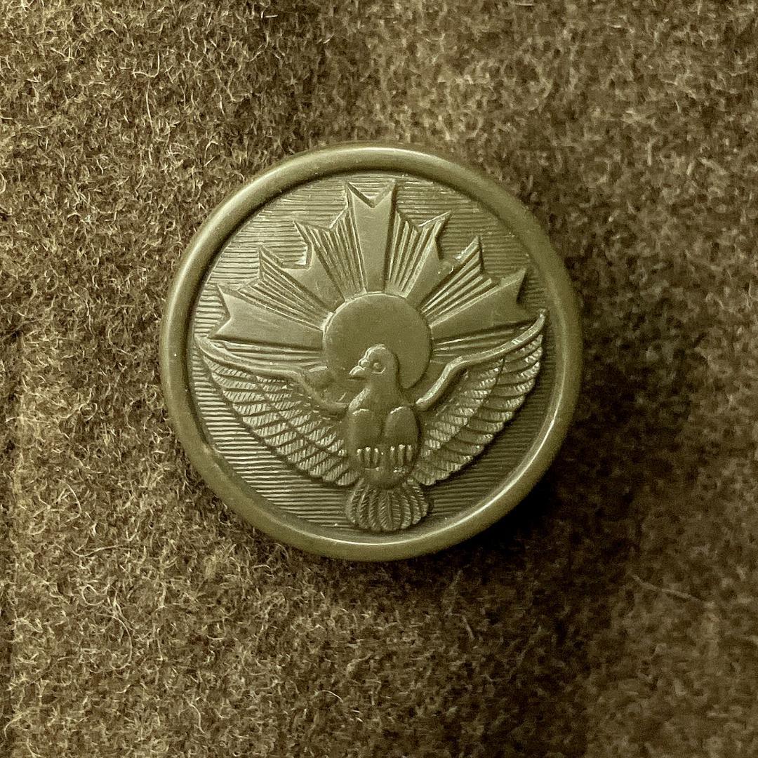 陸上自衛隊 外套 実物 旭日章ボタン ウールコート官給品 ビンテージR8SD64